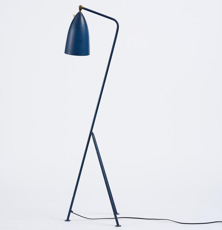 Greta Magnusson Grossman, a blue "Grasshopper" floor lamp model "G-33", Bergboms, Malmö, 1950s.