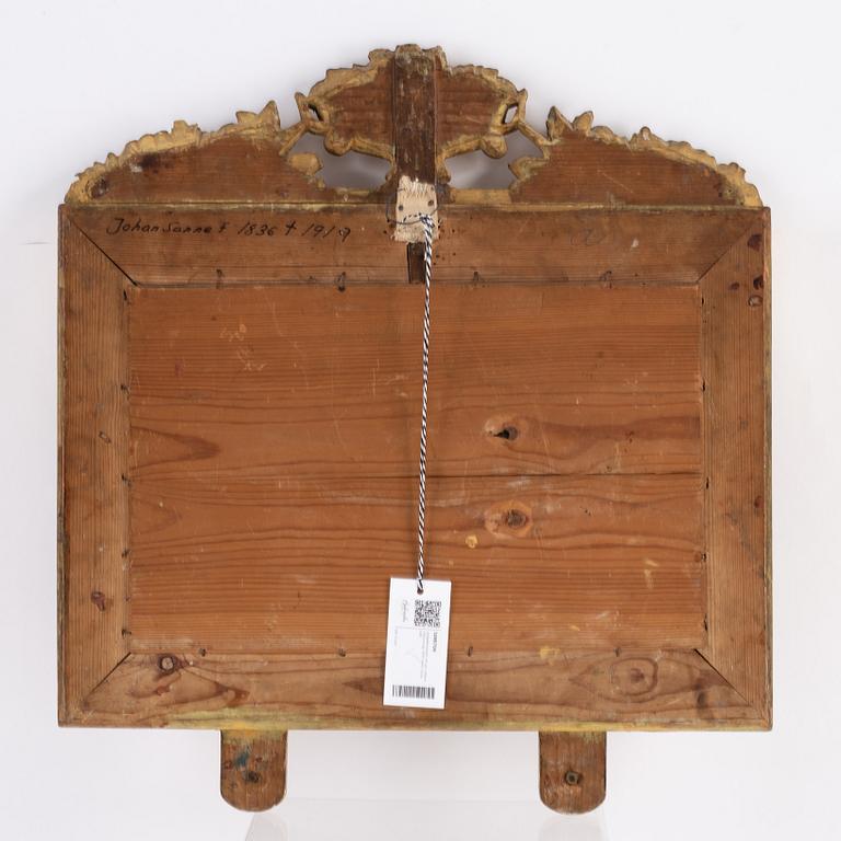 A pair of Swedish Empire mirror wall sconces, first half of the 19th century.