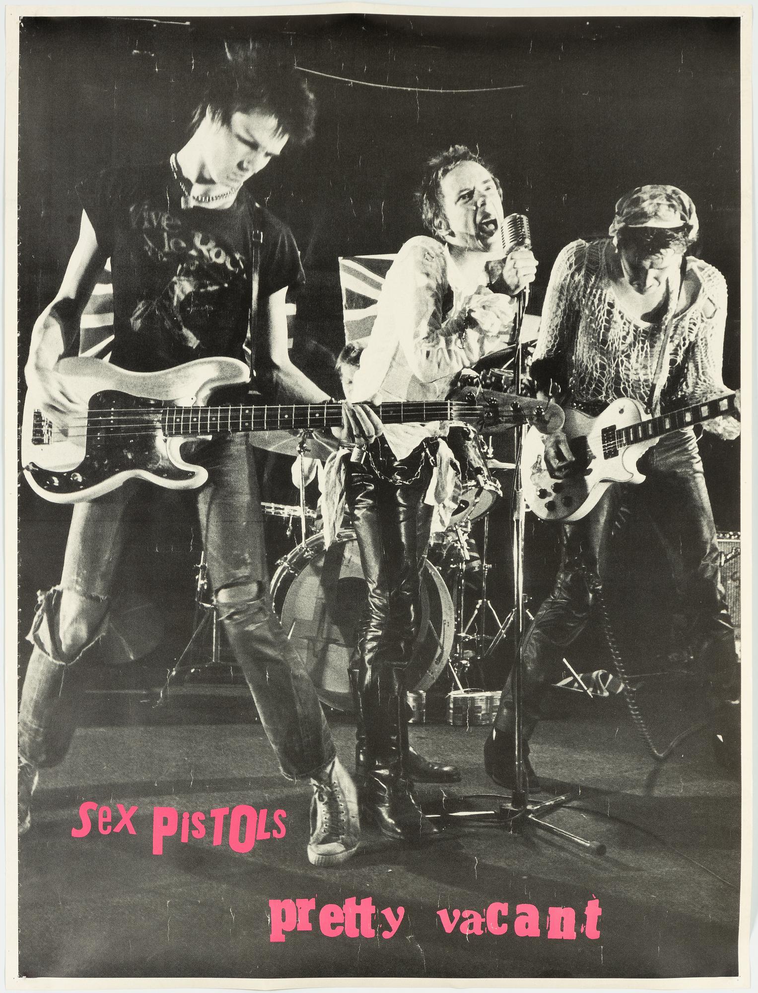 PR-poster, "Sex Pistols Pretty Vacant", 1977.