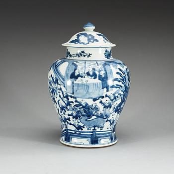 URNA med LOCK, porslin. Qing dynastin, Kangxi (1662-1722).