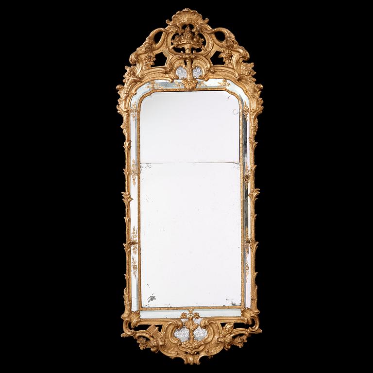 A Swedish Rococo 18th century mirror.