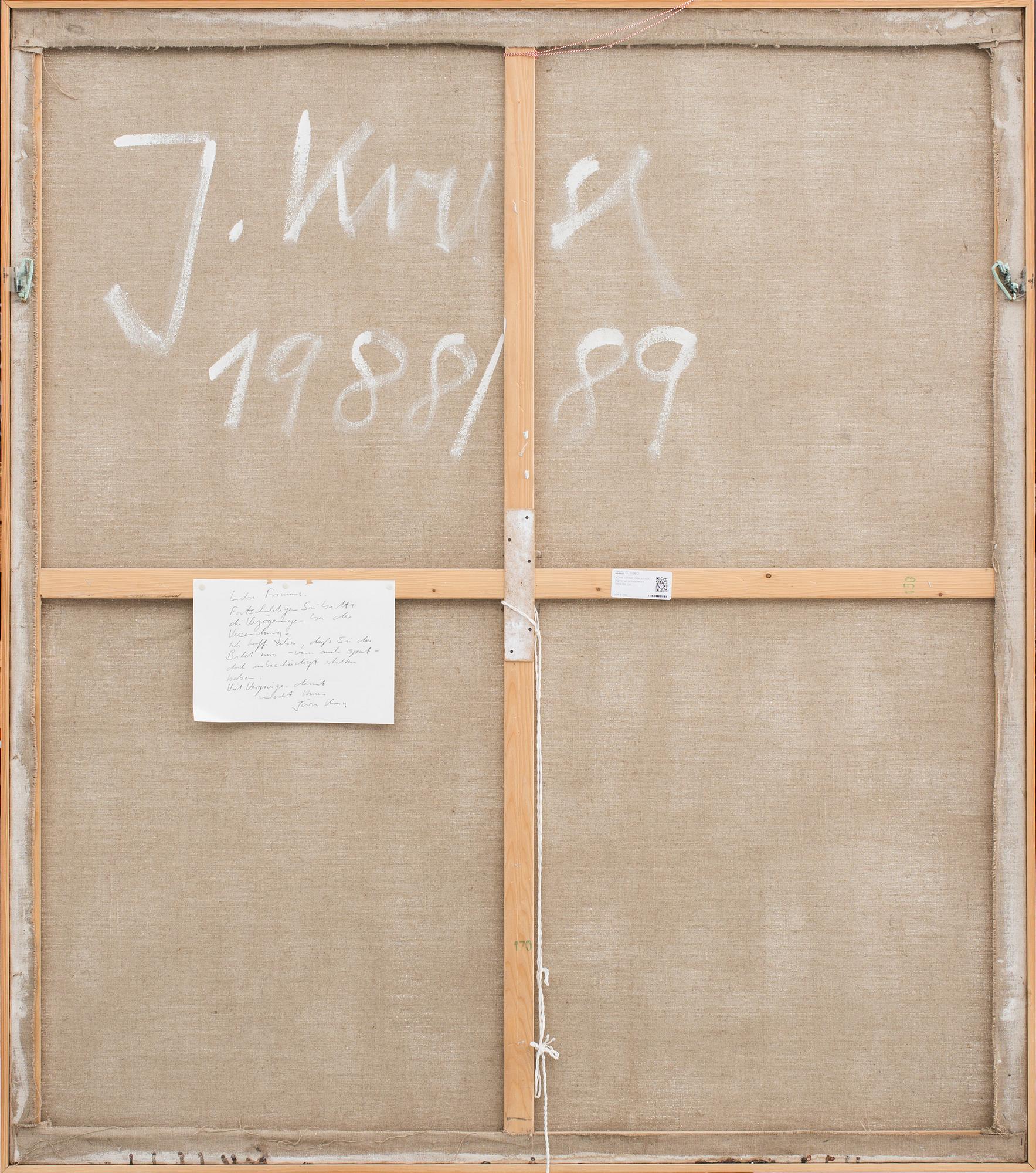 JÖRN KRUSE, Olja på duk. Signerad och daterad 1988/89.