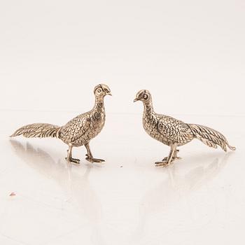 Dosor samt dekordelar 7 dlr silver 18/1900-tal.