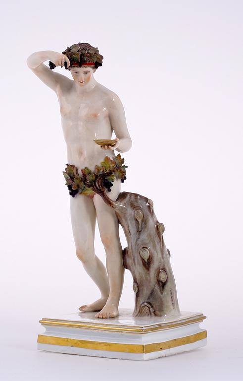 FIGURIN, porslin, Meissen, 1800-tal.