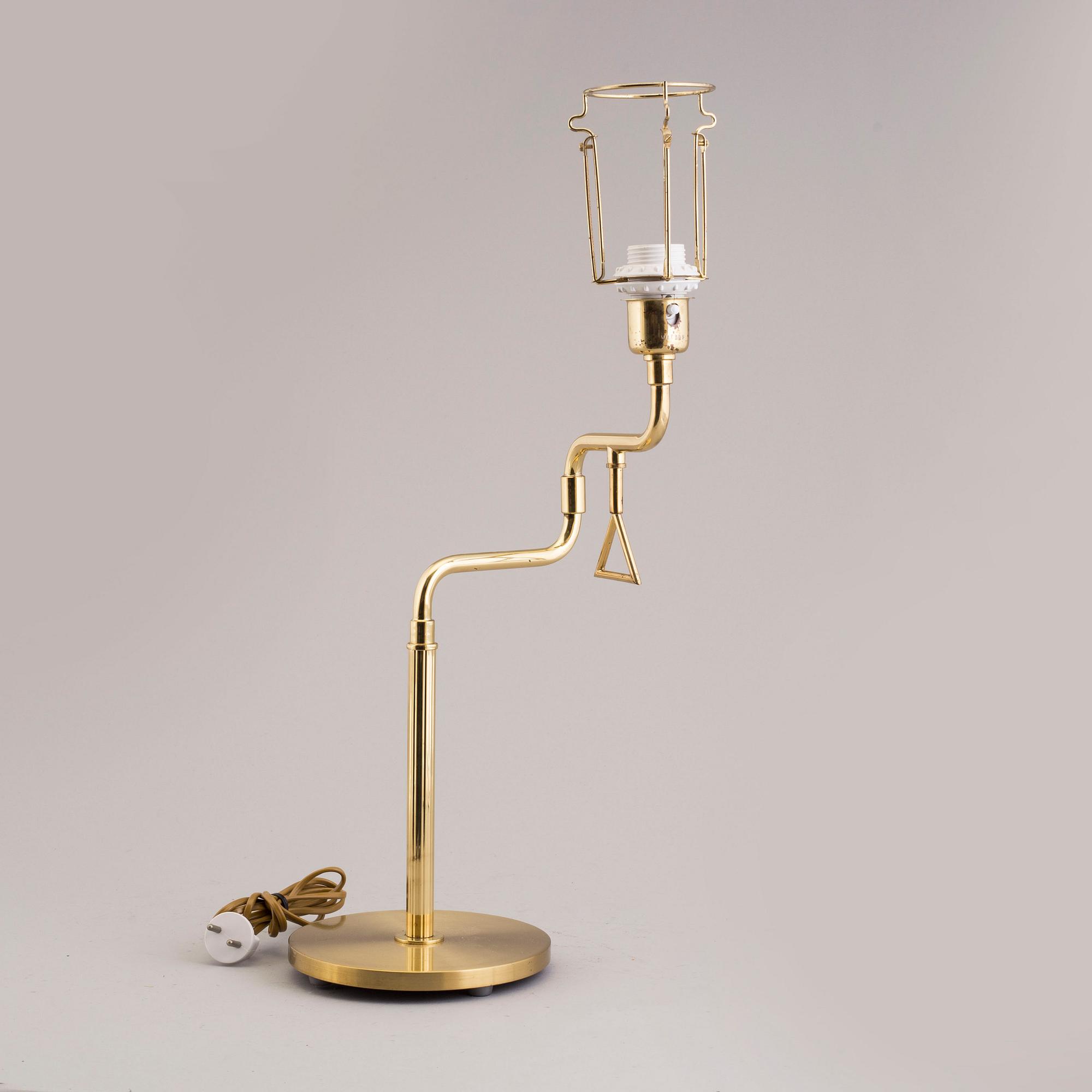 A second half of the 20th century brass table light.