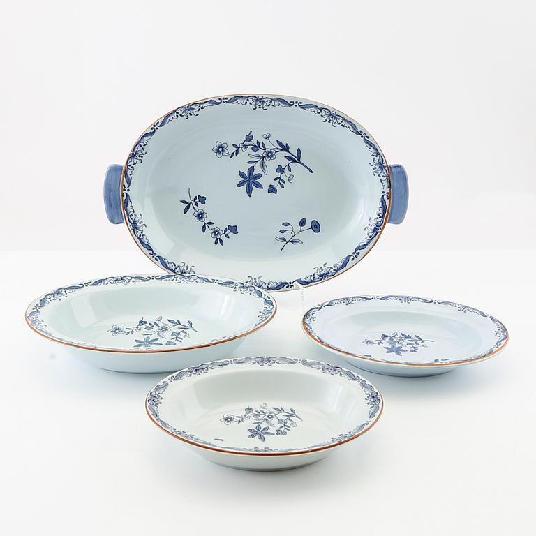 Service set, approximately 92 pieces "Ostindia" Rörstrand earthenware, second half of the 20th century.