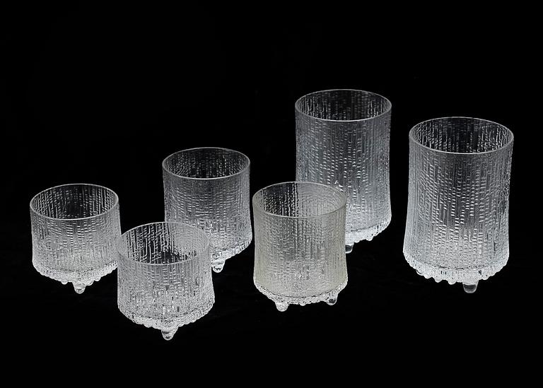 GLASSERVIS, 41 delar, "Ultima Thule" Tapio Wirkkala, Iittala, Finland, 1968.