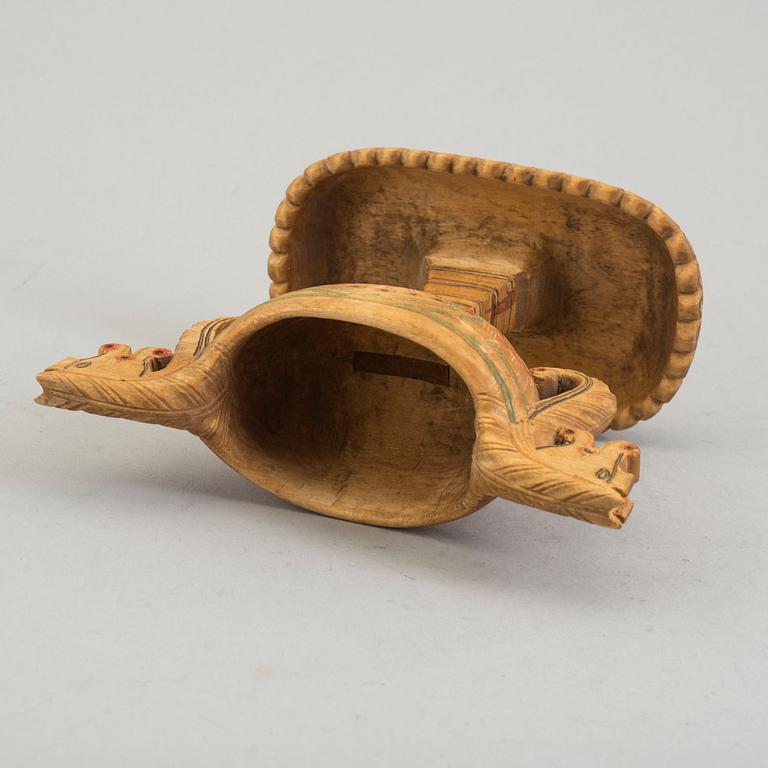 JEMT OLOV PERSON, a wooden sculpted bowl, signed.