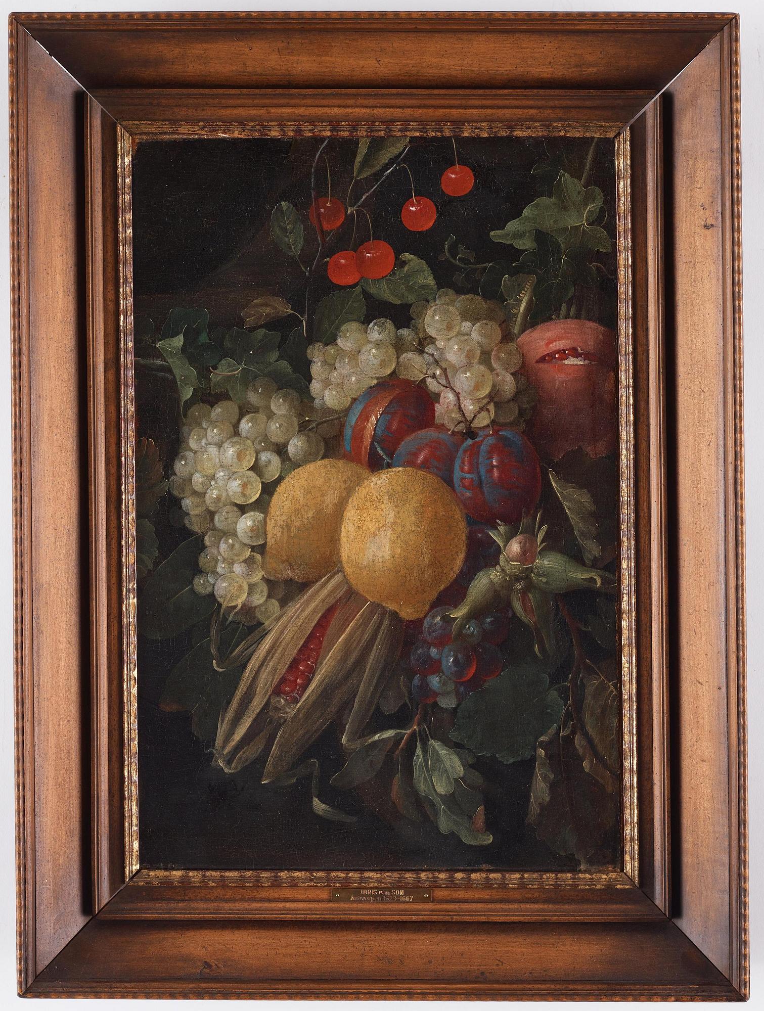 Joris van Son, attributed to, Fruit pieces, a pair.