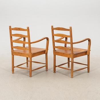 Armchairs a pair Swedish Modern 1940s.