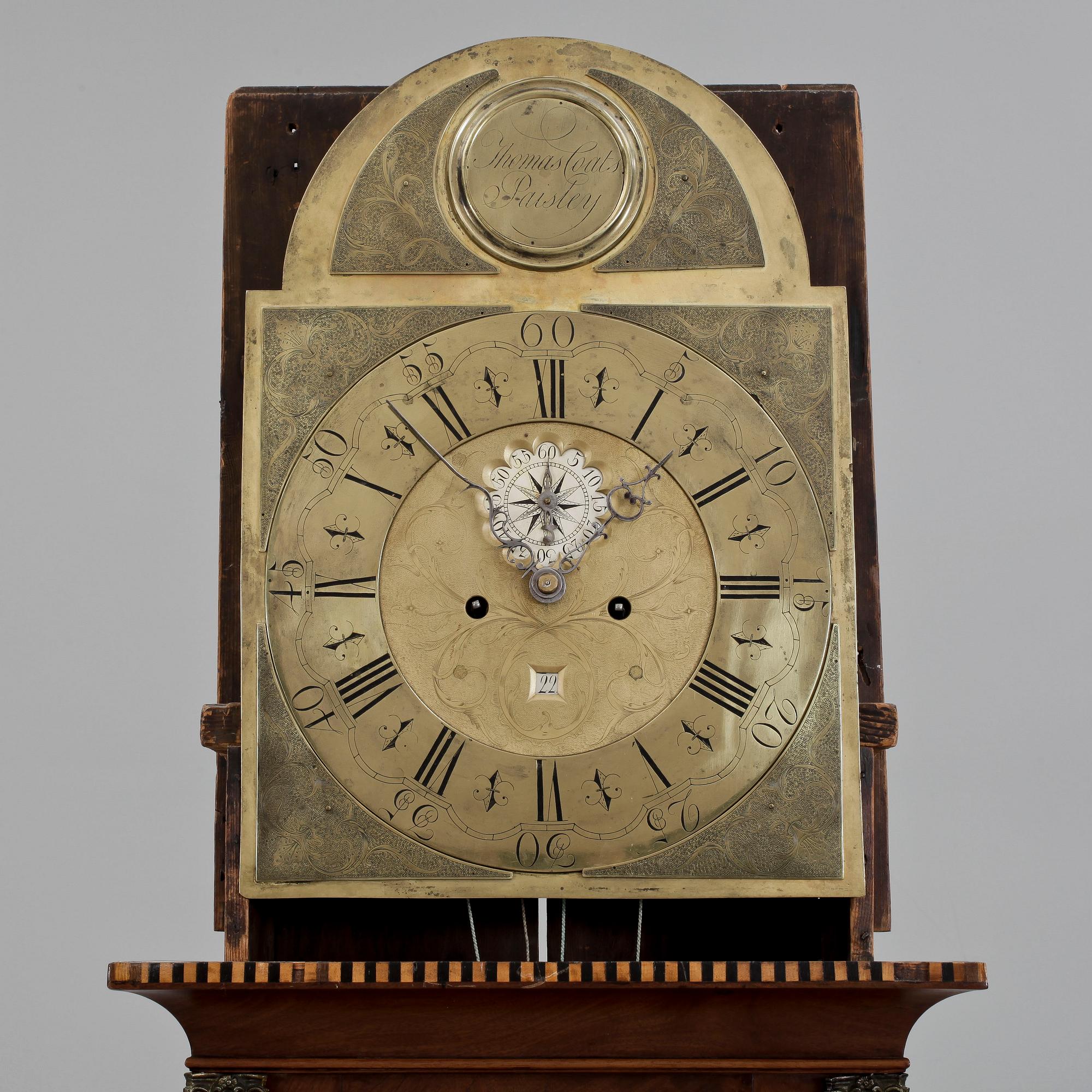 GOLVUR, England, urtavlan märkt Thomas Coats Paisley, 1800-tal.