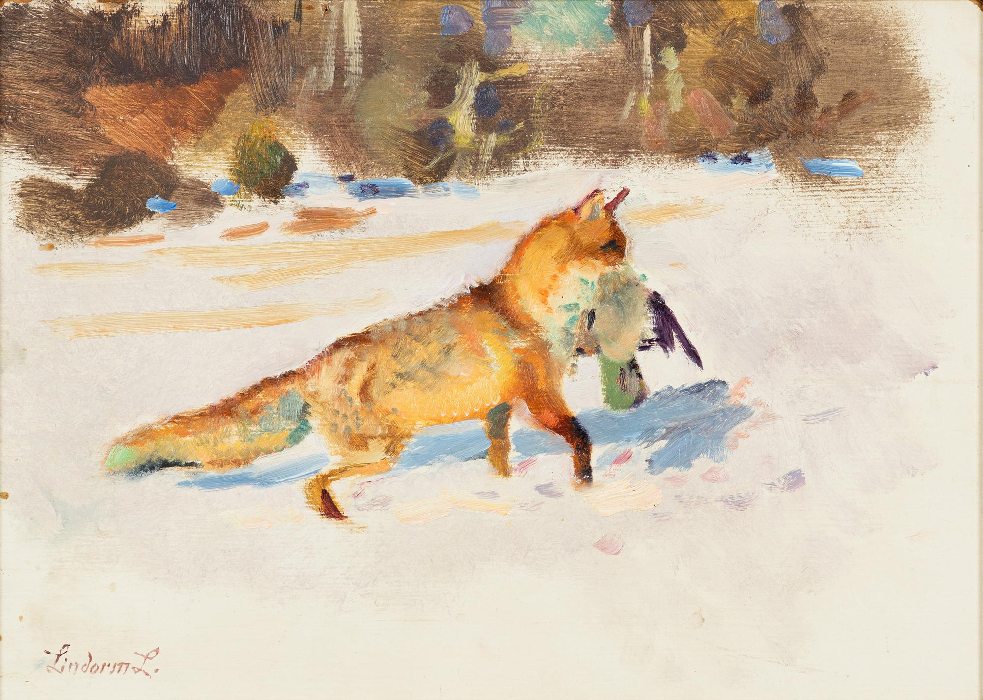 Lindorm Liljefors, Räv med byte.