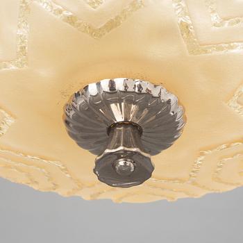 A ceiling lamp, Orrefors, 1940's.