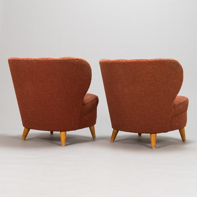 Fåtöljer, ett par, 1950-tal.