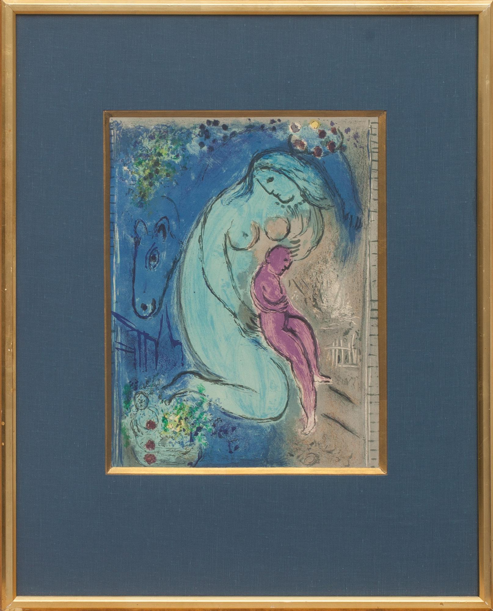 MARC CHAGALL, färglitografi, ej signerad. 1954.