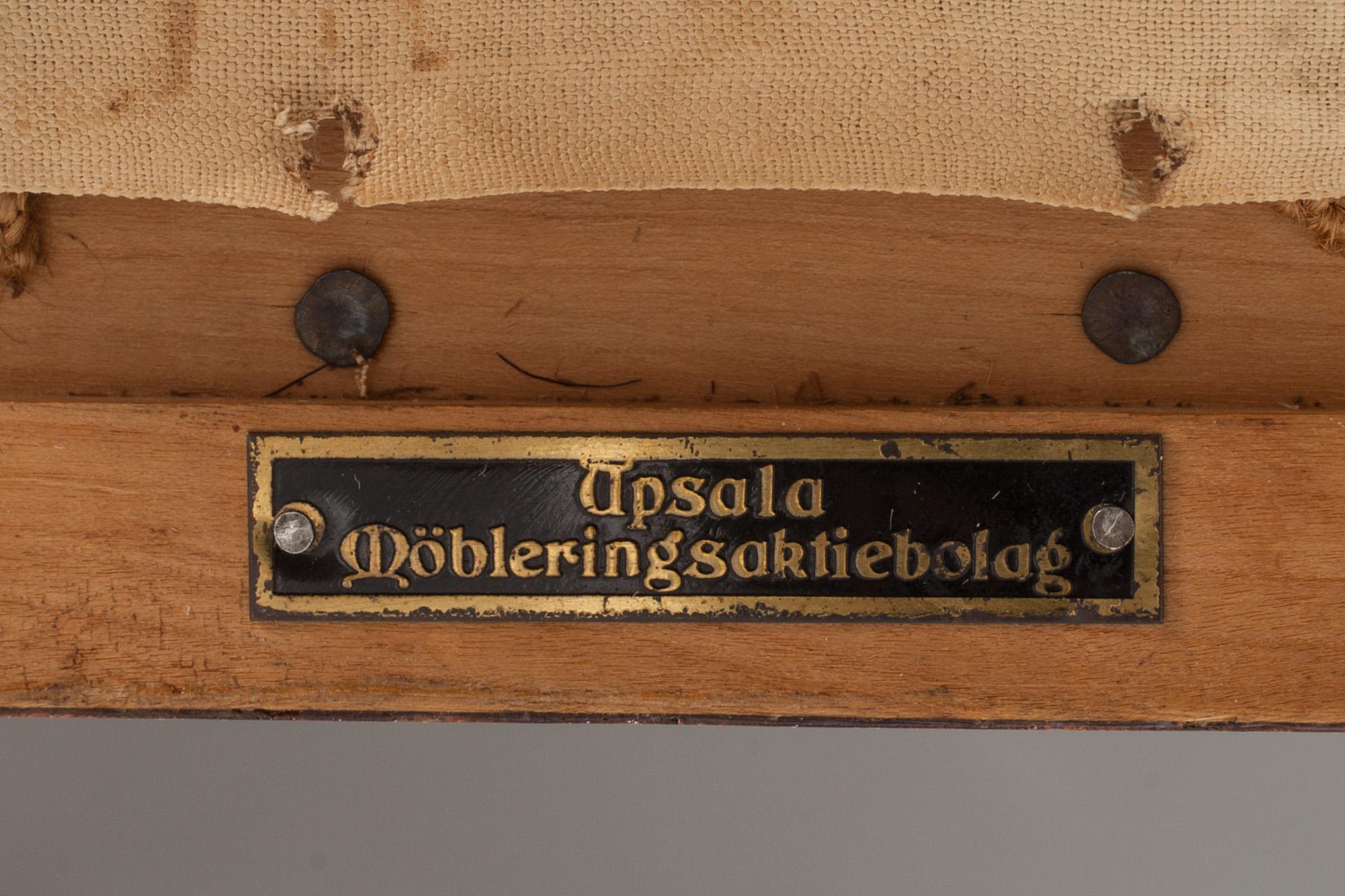 FÅTÖLJER, ett par, Upsala Möbleringsaktiebolag, sekelskiftet 1900.