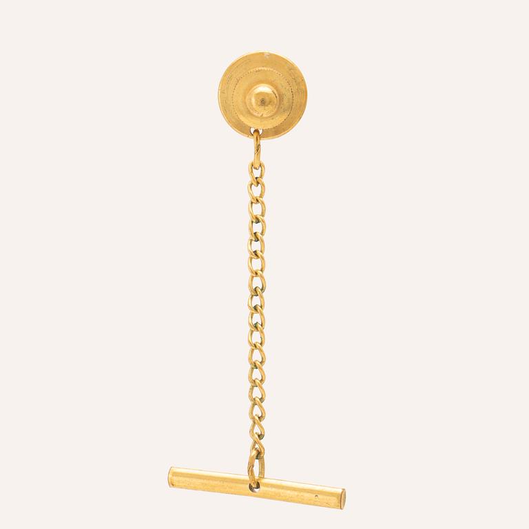Björn Weckström pin "Pirunpyörä/Trollhjul" 18K gold, Lapponia.