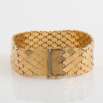 18K three colour gold bracelet, Vicenza, Italy.