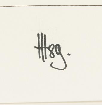 Hugo Hiibus, watercolour, signed and dated -89.