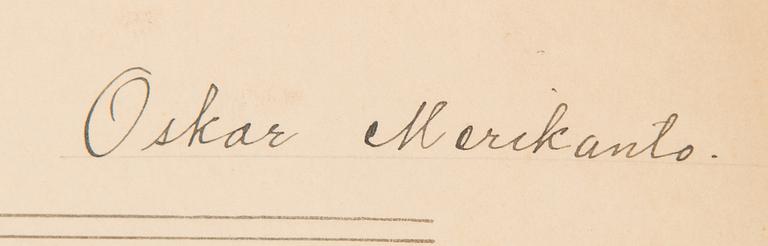 Oskar Merikanto, handwritten sheet music, "Miksi laulan" op. 20, no. 2 of three songs, 4 pages, probably comp. in 1894.