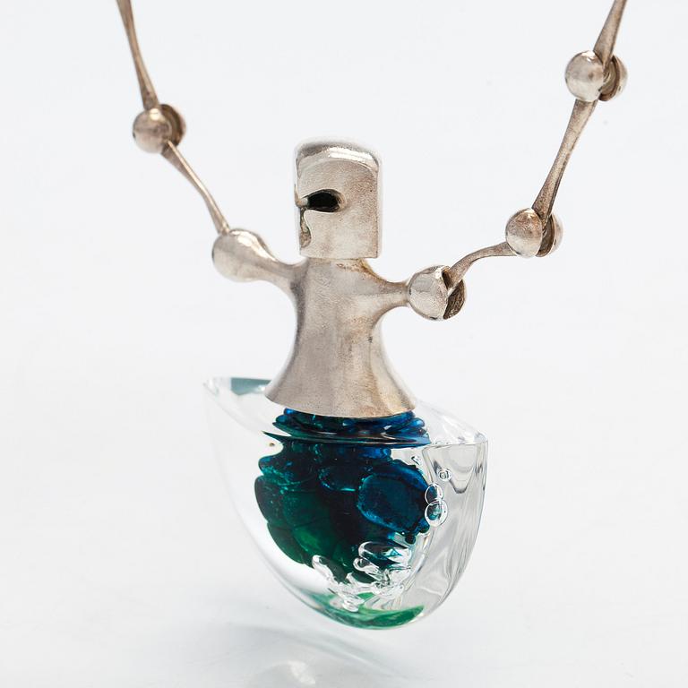 Björn Weckström, collier, "Zitas offer", silver, akryl.