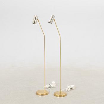 Floor lamps, a pair by Bergbom, late 20th century.