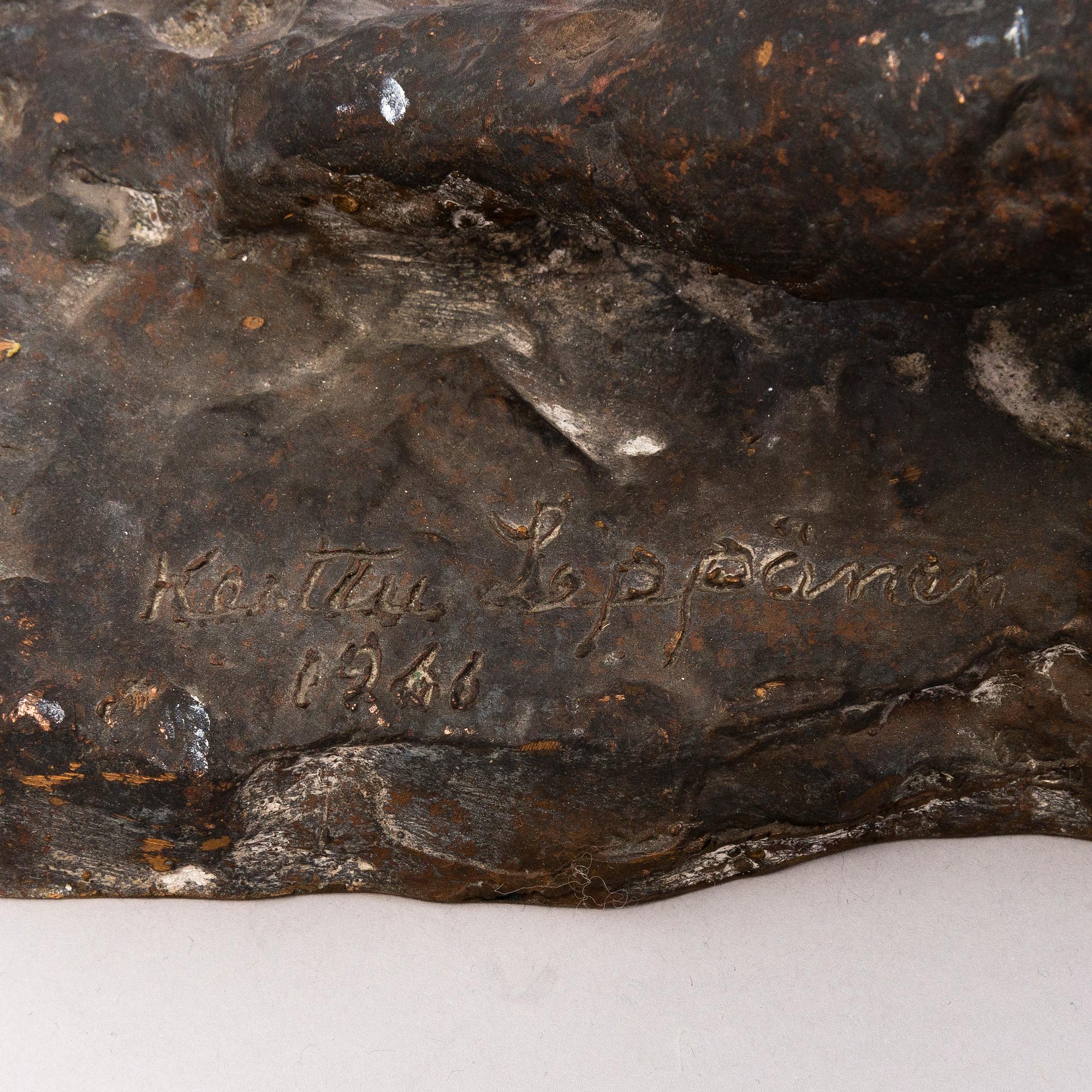 KERTTU LEPPÄNEN, bronze, signed and dated 1961.