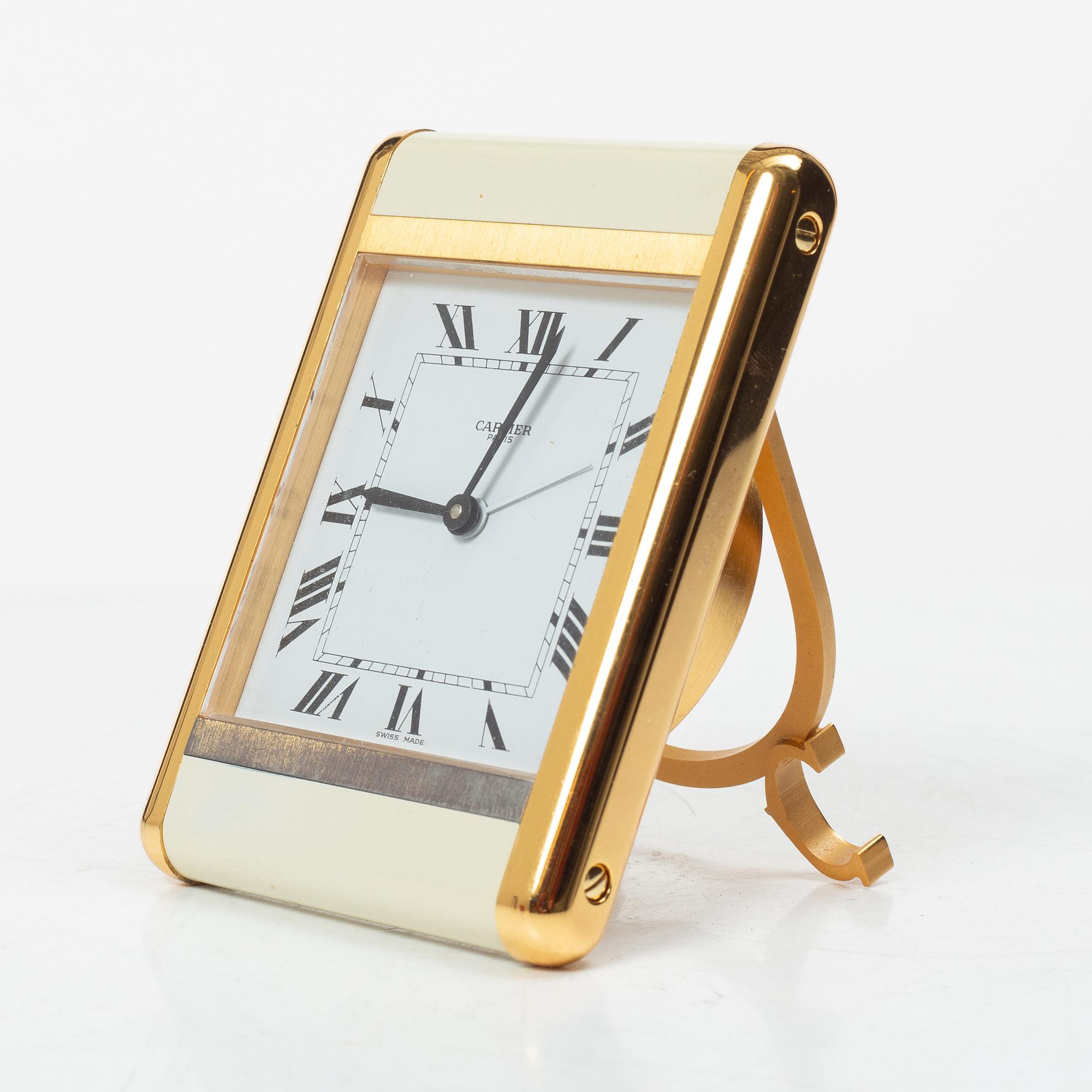 Table clock, Cartier, second half of the 20th century.