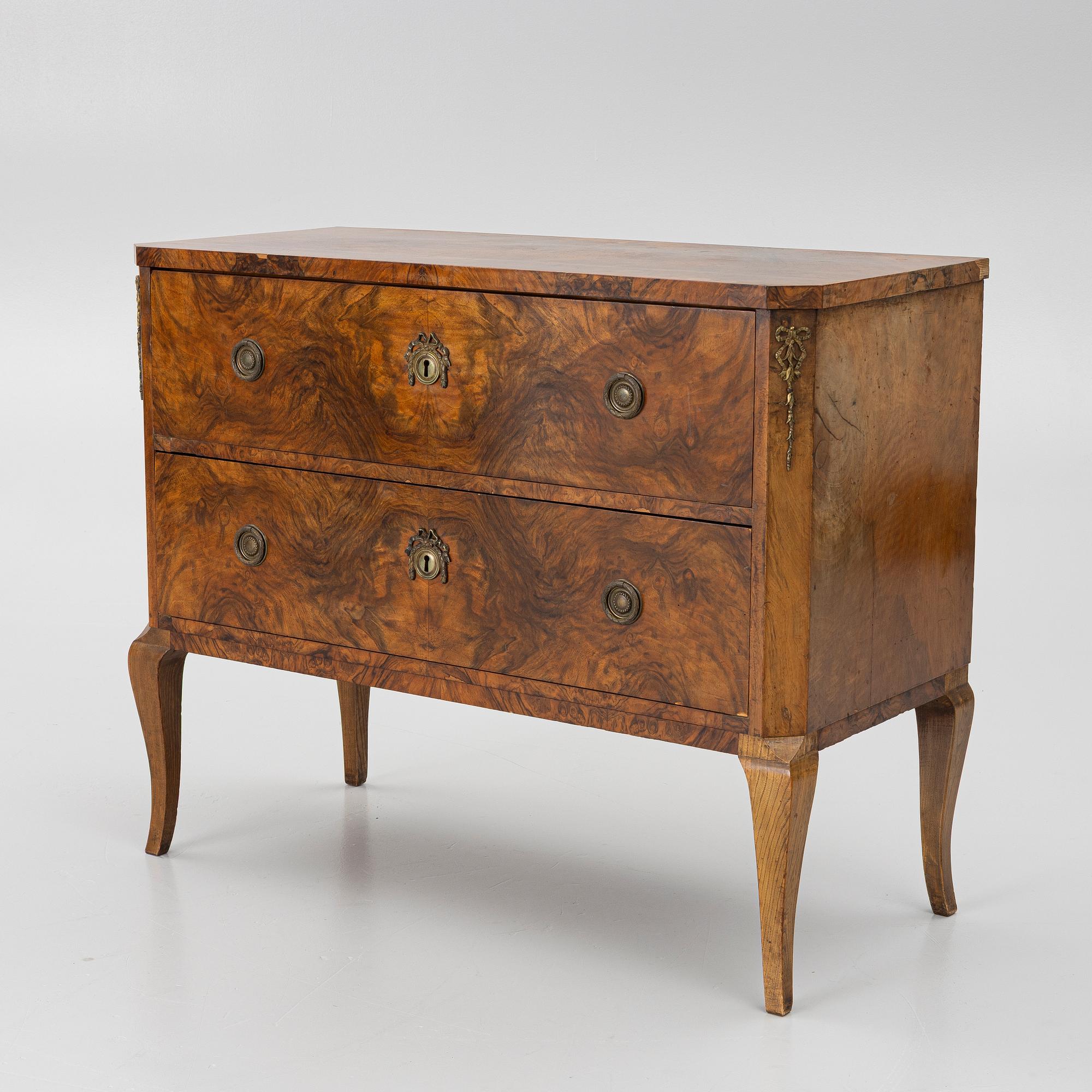 A Gustavian style chest of drawers, first half of the 20th century.