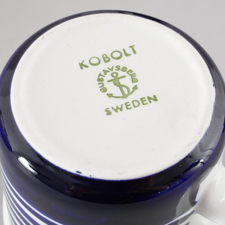 TESERVIS, porslin, Karin Björqvist, Gustavsberg, "Kobolt", 1900-talets andra hälft.