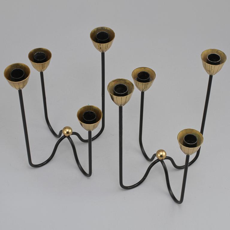 LJUSSTAKAR, ett par, Gunnar Ander, Ystad Metall.