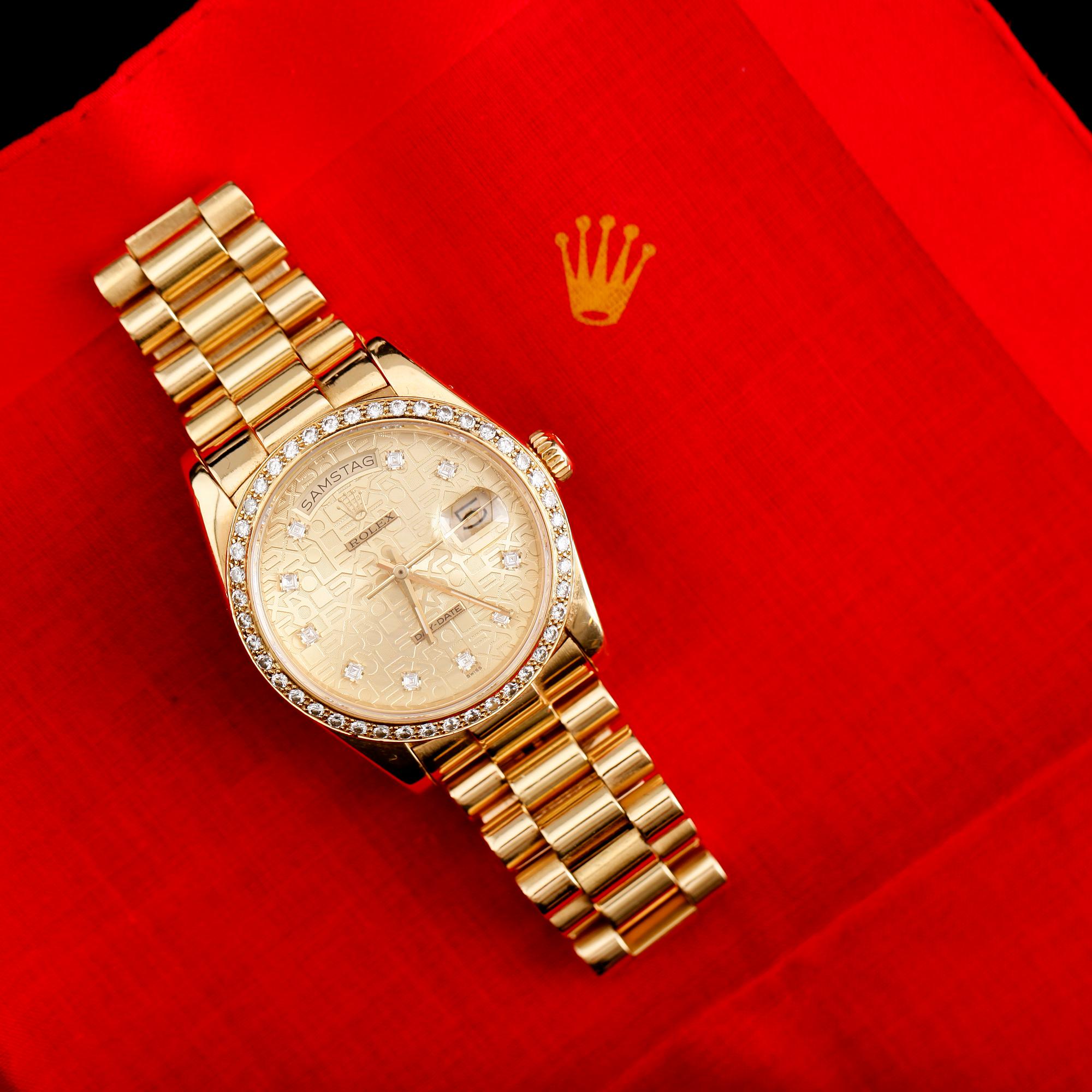 ARMBANDSUR, 18 k guld, Rolex, Day Date. Automatisk.