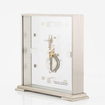 Jaeger-LeCoultre, "Double Signed Wako", table clock, 15 x 15.5 x 3 (4.5) cm.