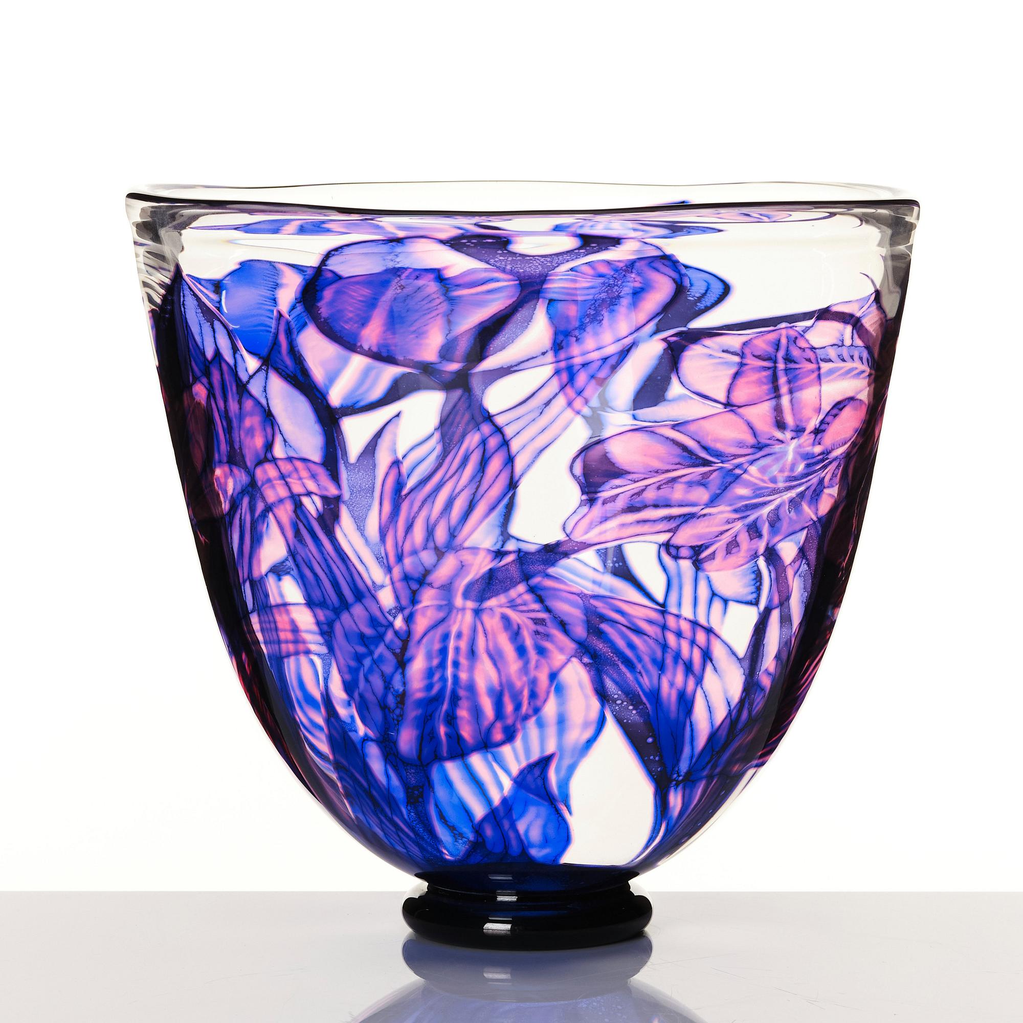 Eva Englund, a 'graal' glass bowl, Orrefors, Sweden 1984.
