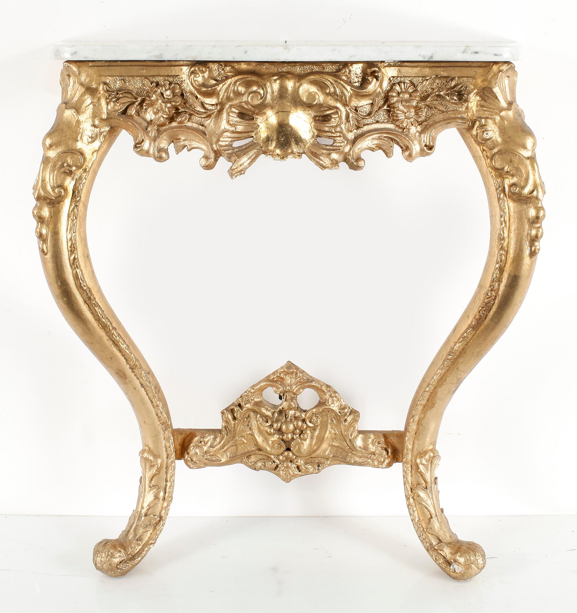 SPEGEL med KONSOLBORD, nyrokoko, 1800-talets slut.