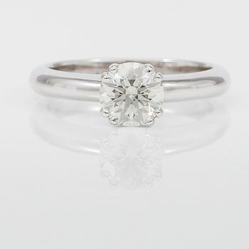 RING, solitär briljantslipad diamant 1,16 ct.