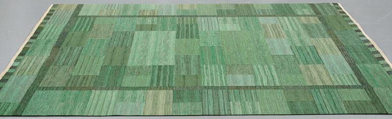 Marianne Richter, matta, "Fasad, grön II", rölakan, ca 240-241,5 x 187-189,5 cm, signerad AB MMF MR.