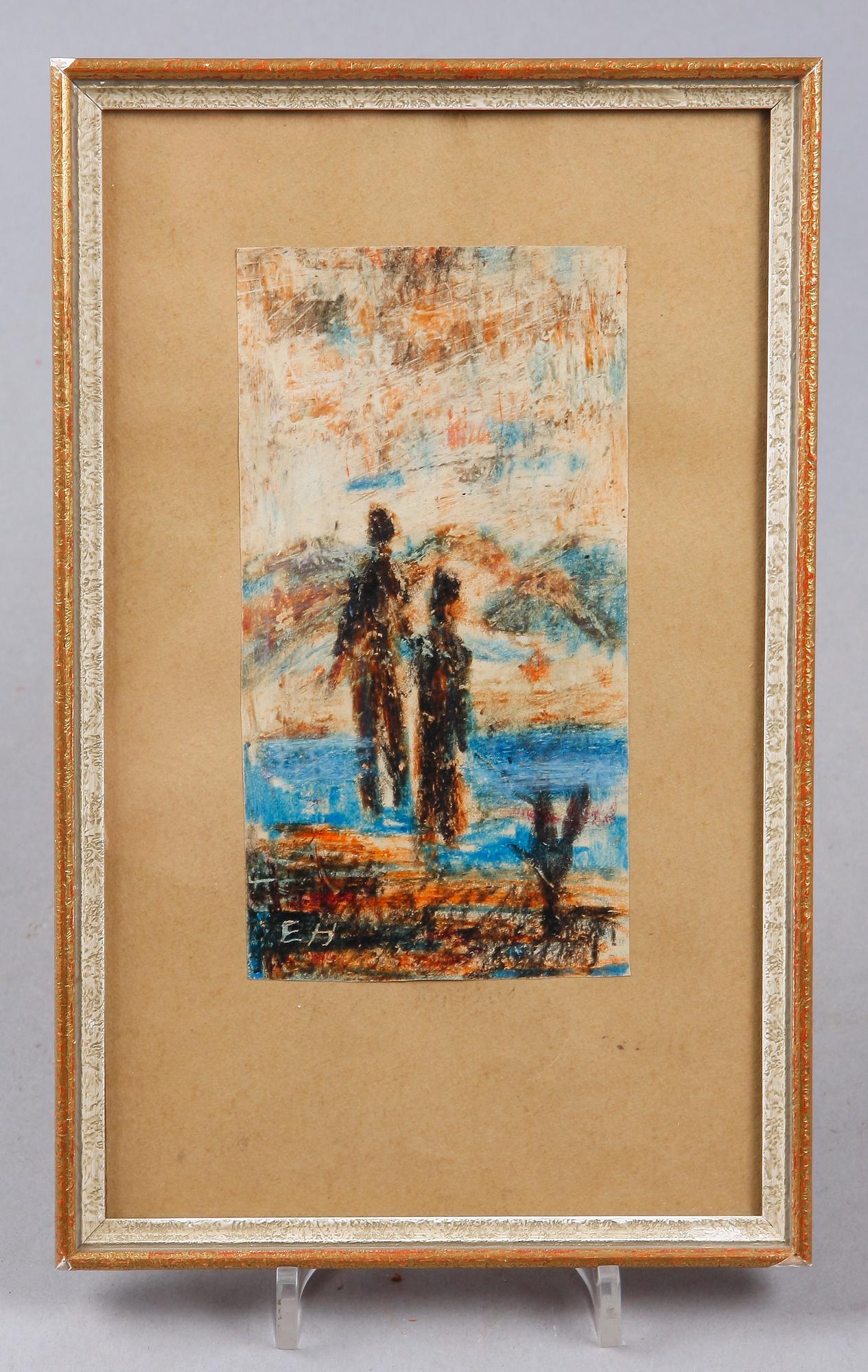 ELLI HEMBERG, krita på papper. Sign.