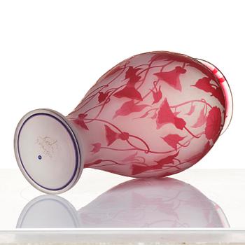 Alf Wallander, vas, överfångsglas, Kosta, ca 1908-1909, jugend.