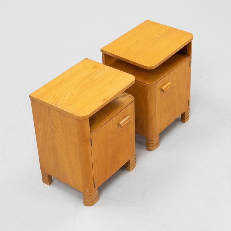 Sängbord, ett par, Swedish Modern, 1940-tal.