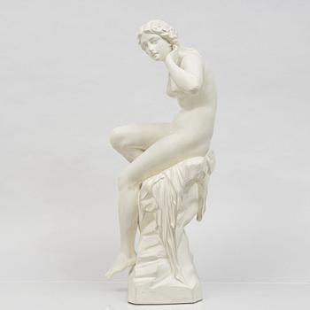 Skulptur, parian, Gustafsberg, daterad 1904.