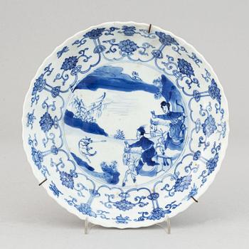 Tallrik, porslin. Qing dynastin, Kangxi (1664-1722).