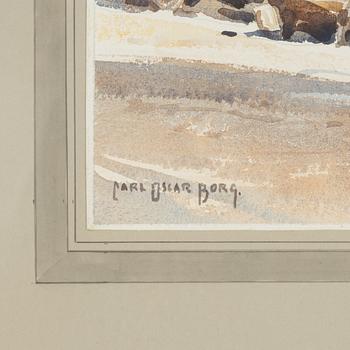 Carl Oscar Borg, watercolour, signed.