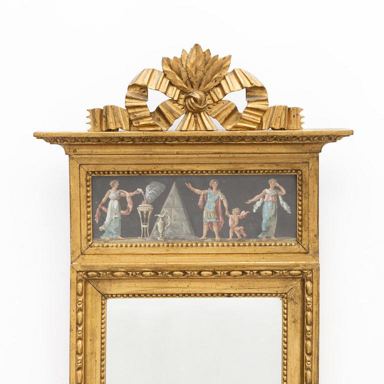 A late-Gustavian mirror, Sweden, around 1800.
