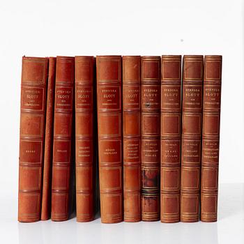 Bokverk, "Svenska slott och Herresäten vid 1900-talets början", 9 volymer samt register, 1908 - omkring 1920.