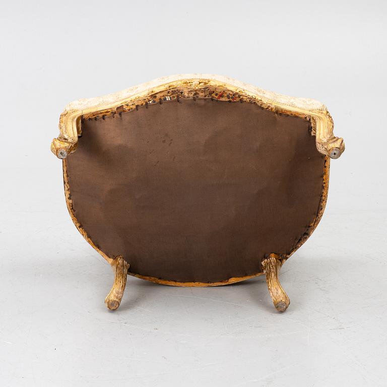A Rococo style children’s armchair, 19th century.
