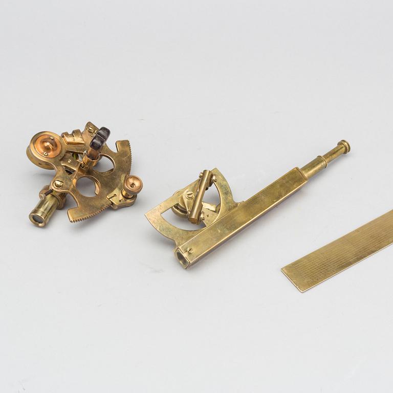 A set of three different brass measuring instrument early 1900's.