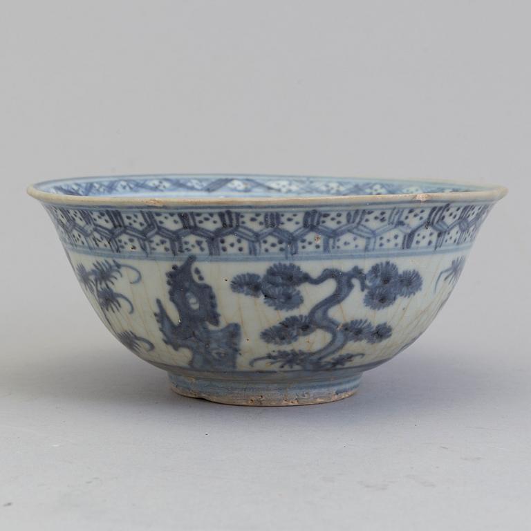 A Chinese ceramic bowl, Ming dynasty (1368-1644).