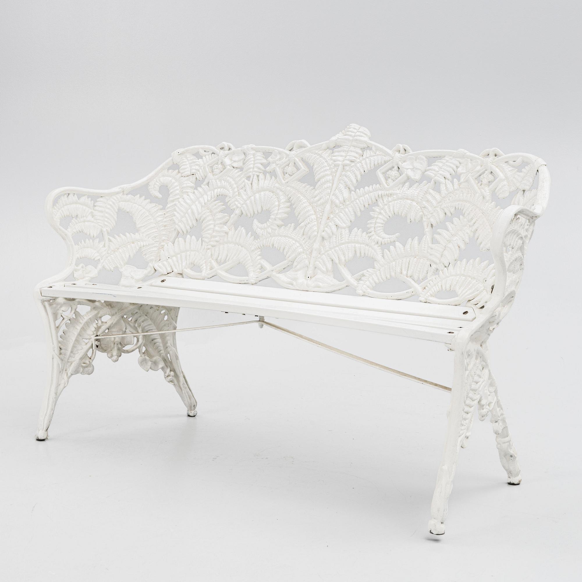 A garden sofa, Melins Metallgjuteri, Anderstorp, second half of the 20th Century.