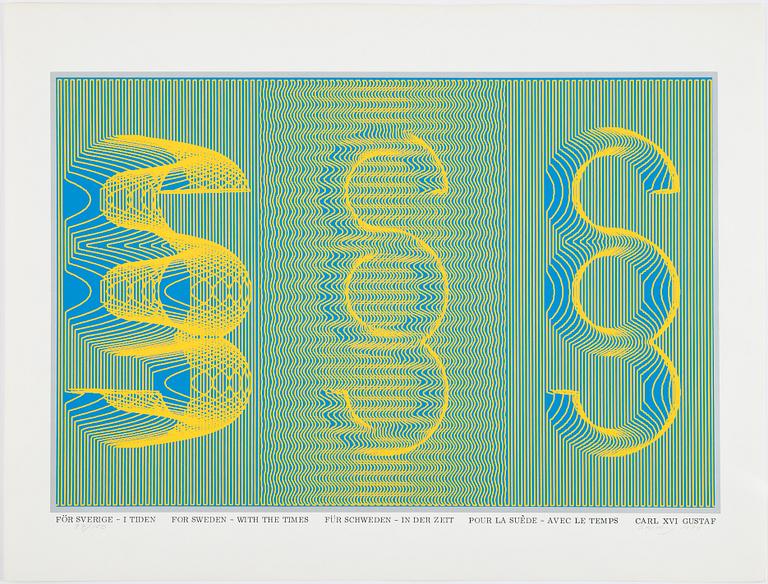 Sture Johannesson, silkscreen in colours, 1974, signed 97/100.